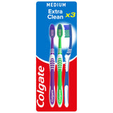 Colgate Extra Clean Medium Toothbrush x3 GOODS ASDA   