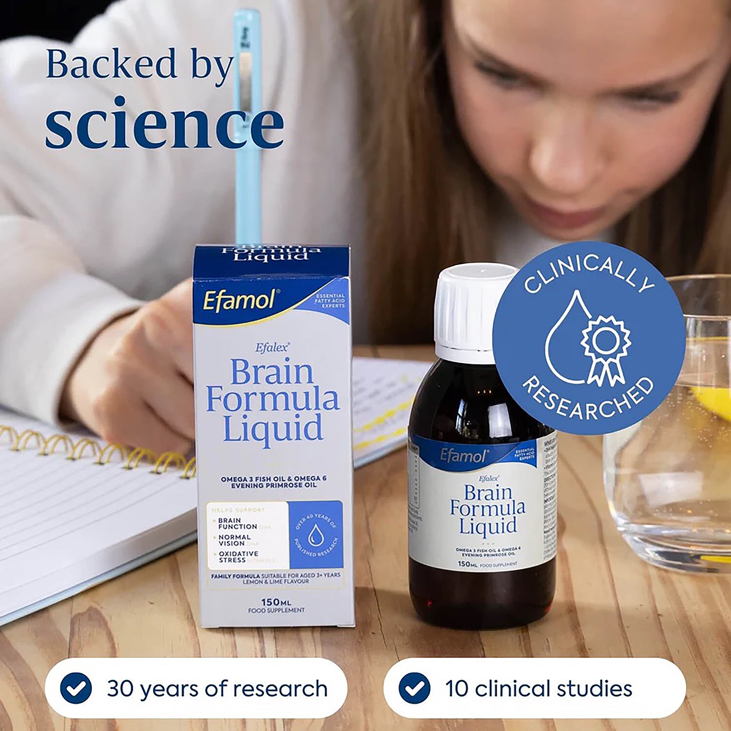 Efalex Brain Formula liquid supplement 150ml, imported from the UK