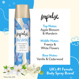 Impulse Tease Body Spray 75ml, imported from the UK