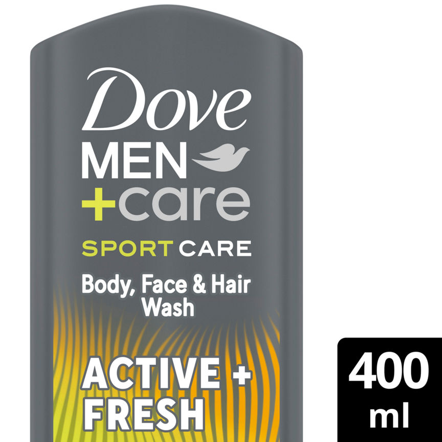 Dove Men+Care  3-in-1 Hair, Body and Face Wash Hydrating Sport Active+Fresh GOODS ASDA   