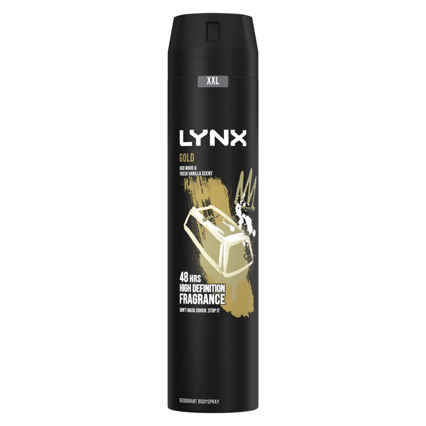 Lynx Gold Deodorant & Body Spray Oud Wood & Dark Vanilla GOODS ASDA   