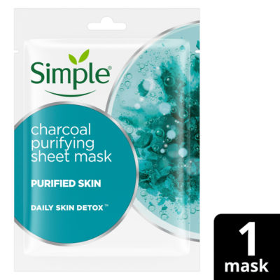 Simple charcoal sheet mask purifying 21 ml, UK version