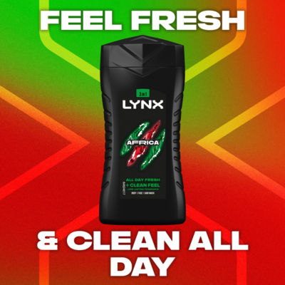 Lynx Africa body wash 50 ml, UK version