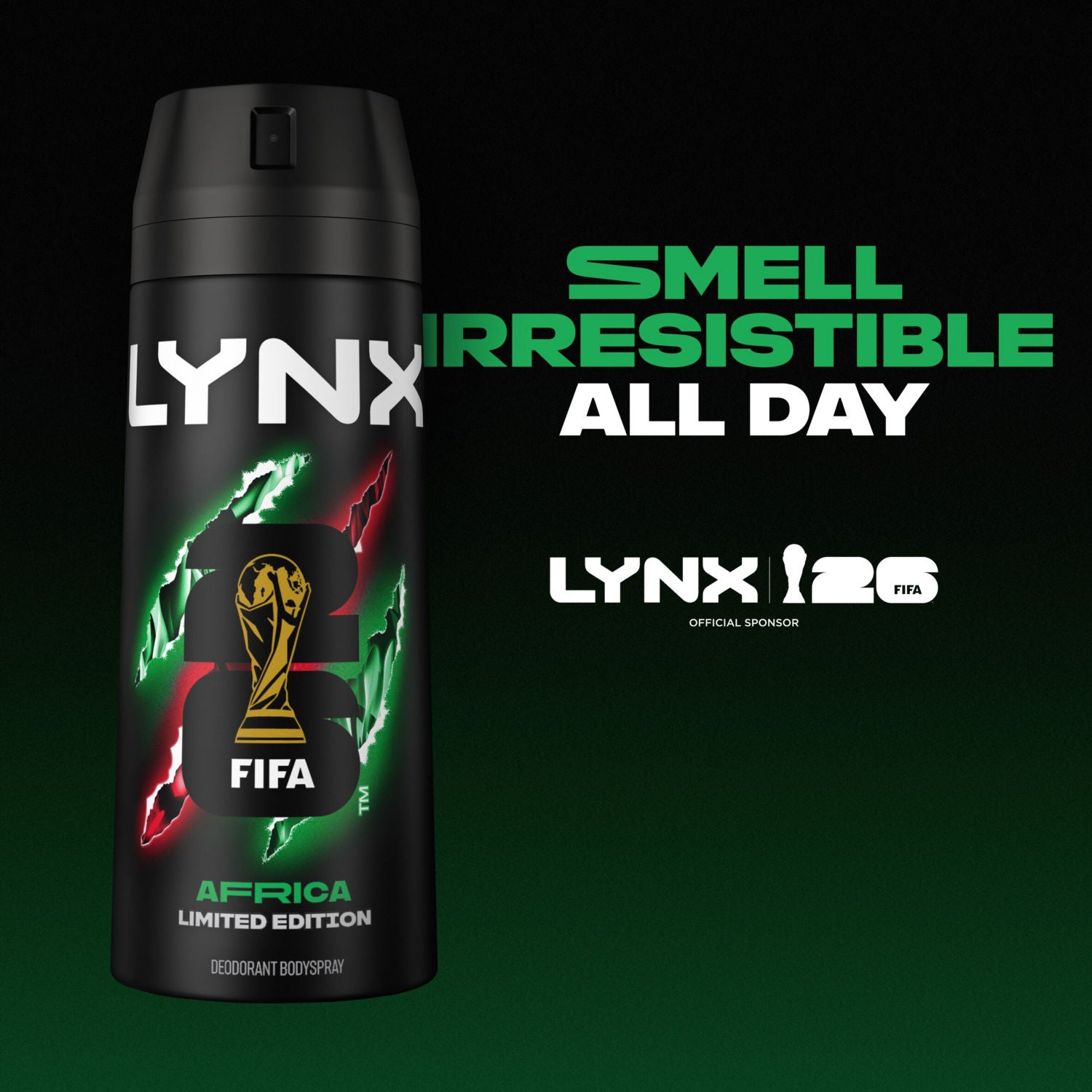 Lynx Africa Limited Edition FIFA body spray 150ml, UK version