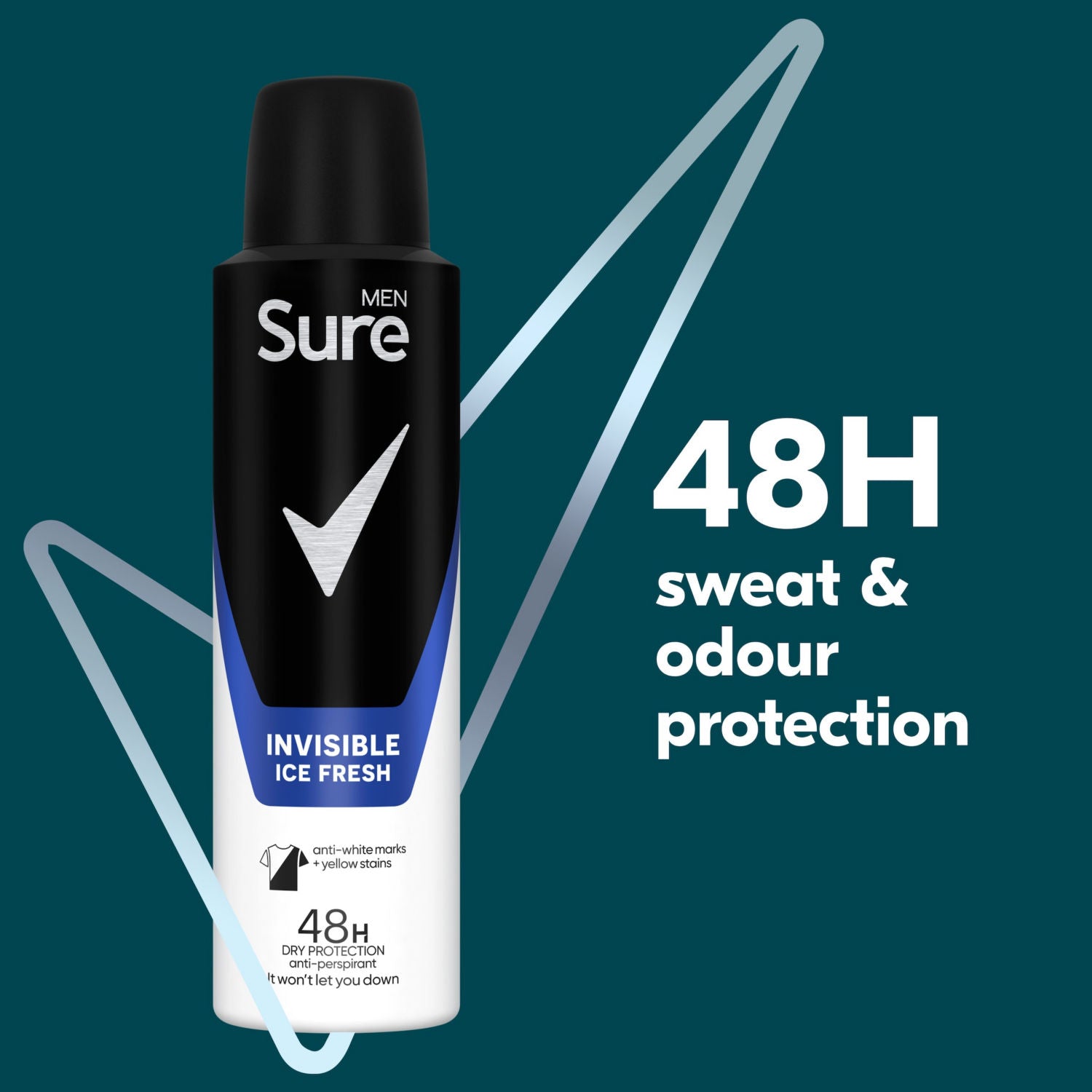 Sure antiperspirant spray invisible ice fresh 150ml (British brand)