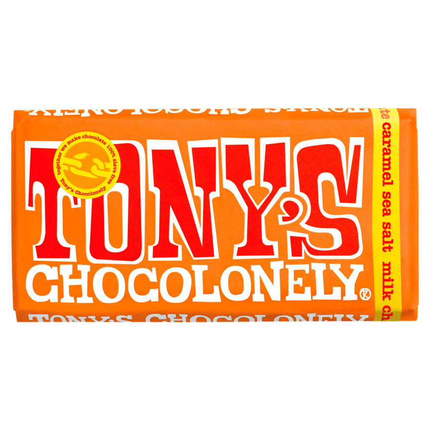 Tony's Chocolonely Fairtrade Milk Chocolate Caramel Sea Salt