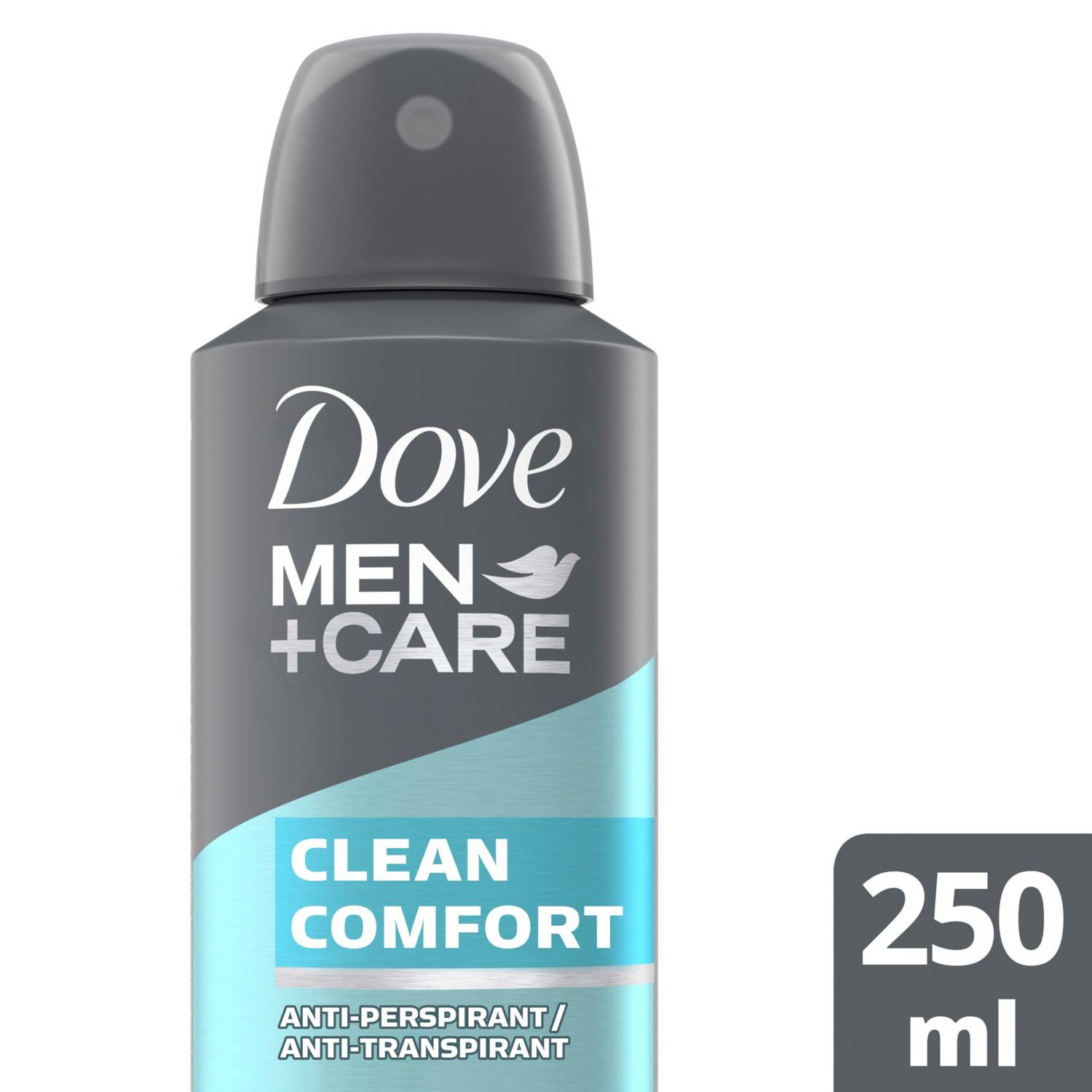 Dove Men+Care Clean Comfort antiperspirant aerosol 250ml, imported from the UK