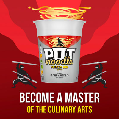 Pot Noodle Sticky Rib pot noodles 90 g, imported from the UK