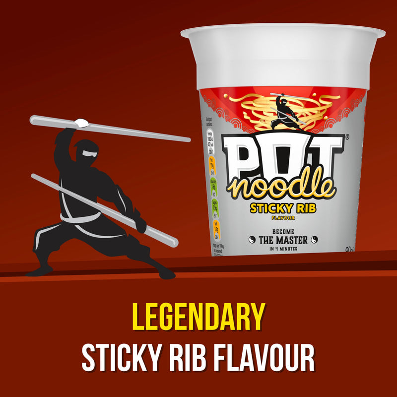 Pot Noodle Sticky Rib pot noodles 90 g, imported from the UK