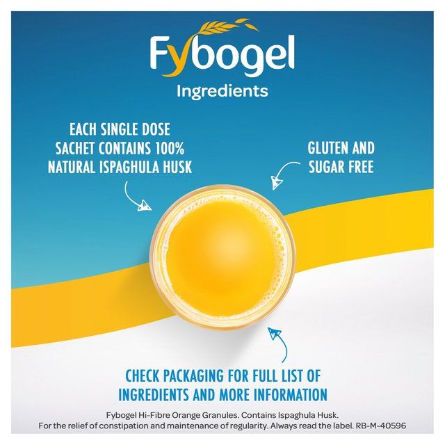 Fybogel Hi-Fibre Orange Flavour for Constipation Relief   30 per pack