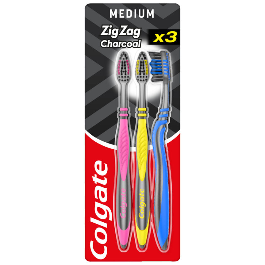 Colgate ZigZag Black Medium Toothbrush