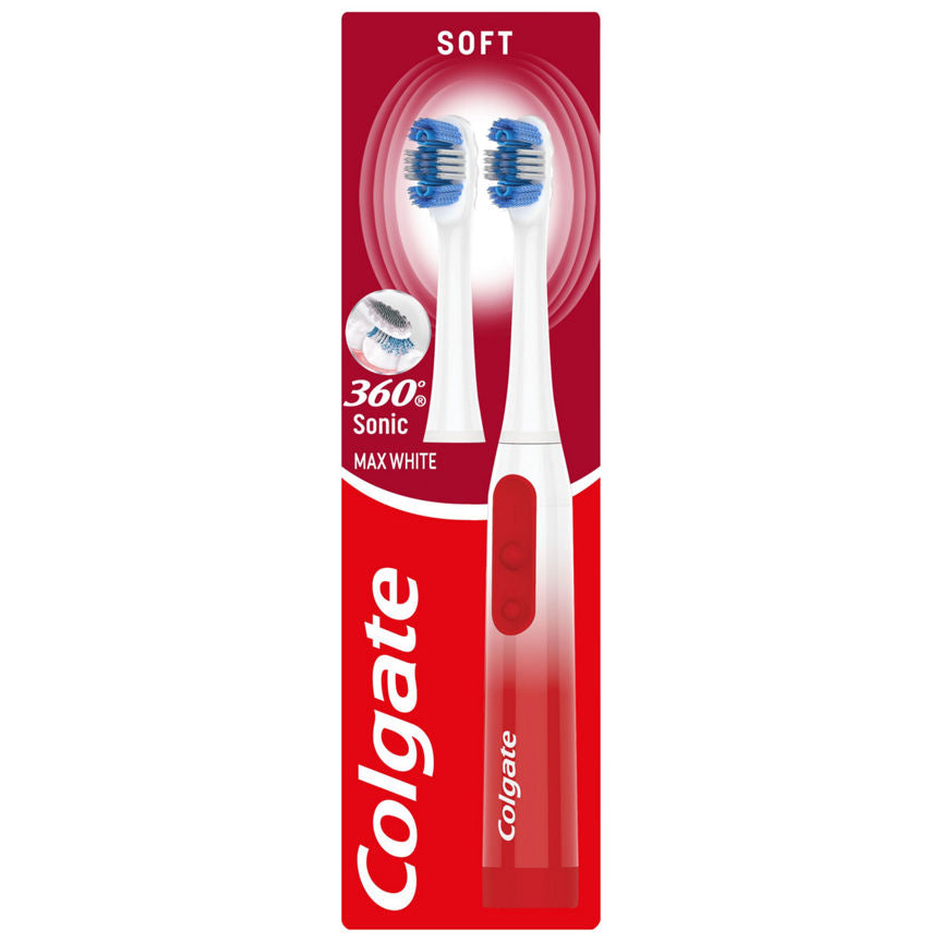 Colgate 360 Sonic Max White Battery Powered Toothbrush Heads GOODS ASDA   