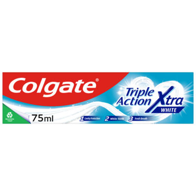 ASDA Colgate Triple Action Xtra White Toothpaste 75ml- Buy online at McGrocer