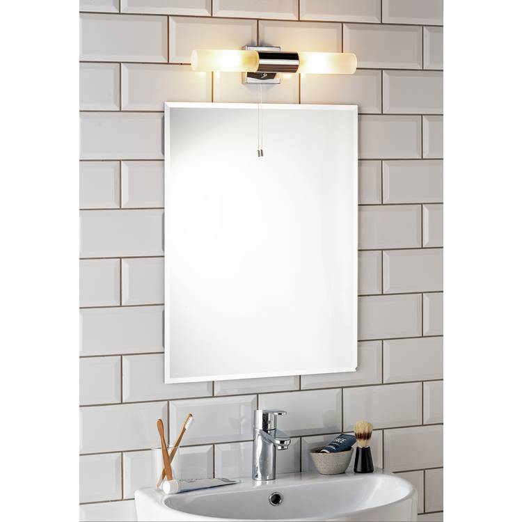 Argos Home twin bathroom wall light chrome with IP44 rating (British brand)