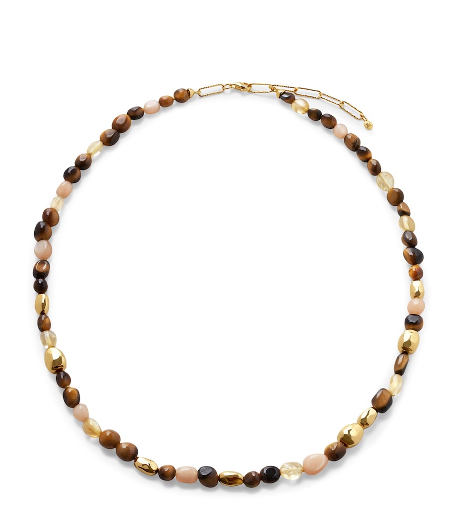 Monica Vinader gold vermeil gemstone beaded necklace, UK version