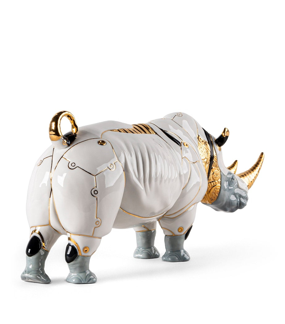 Lladró Cyborg Rhino sculpture 22x45x19 cm (British brand)