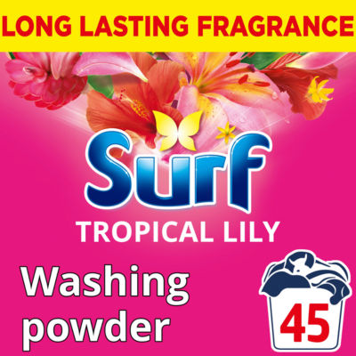 Surf Tropical Lily washing powder 2.25 kg laundry detergent, UK version