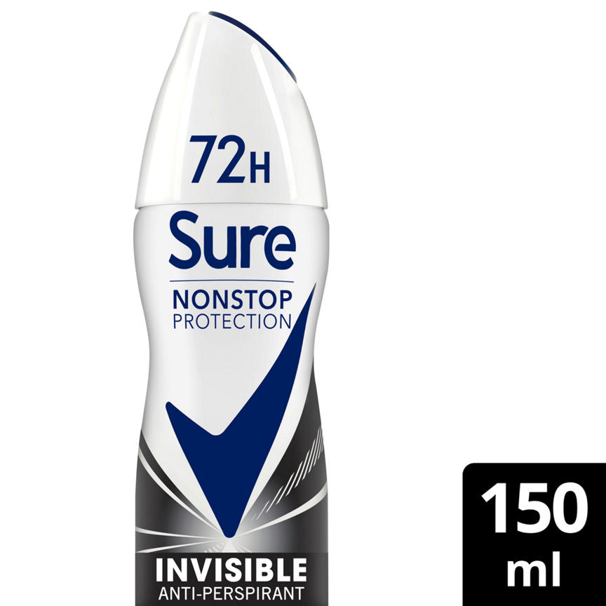 Sure Invisible Black & White Nonstop Protection Anti-perspirant Deodorant Aerosol