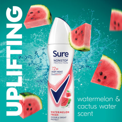 Sure anti-perspirant spray watermelon fresh 150 ml (British brand)
