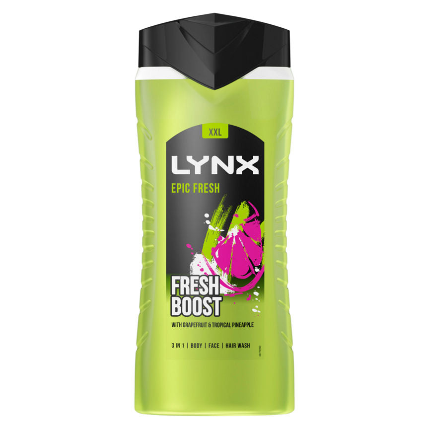 Lynx Epic Fresh Shower Gel Grapefruit & Tropical Pineapple Scent GOODS ASDA   