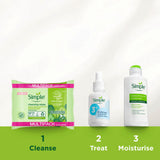 Simple Biodegradable Cleansing Face Wipes 50 Pack