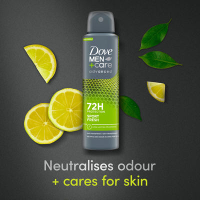 Dove Sport Fresh antiperspirant aerosol 150ml, imported from the UK