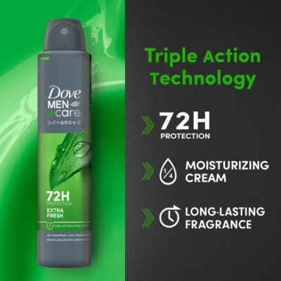 Dove Men+Care Advanced Anti-Perspirant Extra Fresh 200ml, imported from the UK