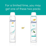 Dove anti-perspirant aerosol Fresh Care 200ml, imported from the UK