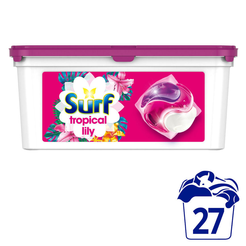 Surf Washing Capsules Tropical Lily 3 in 1 Capsules 27 washes