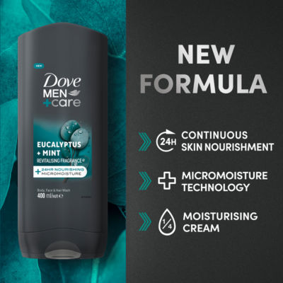 Dove Eucalyptus Mint body wash 400 ml - British product