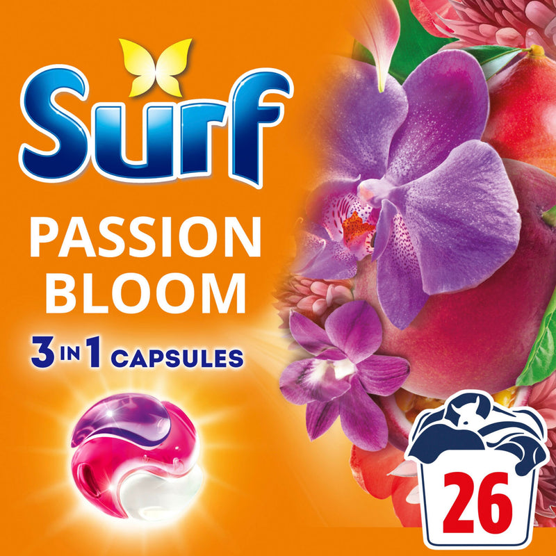Surf Passion Bloom laundry capsules 26 washes, UK version