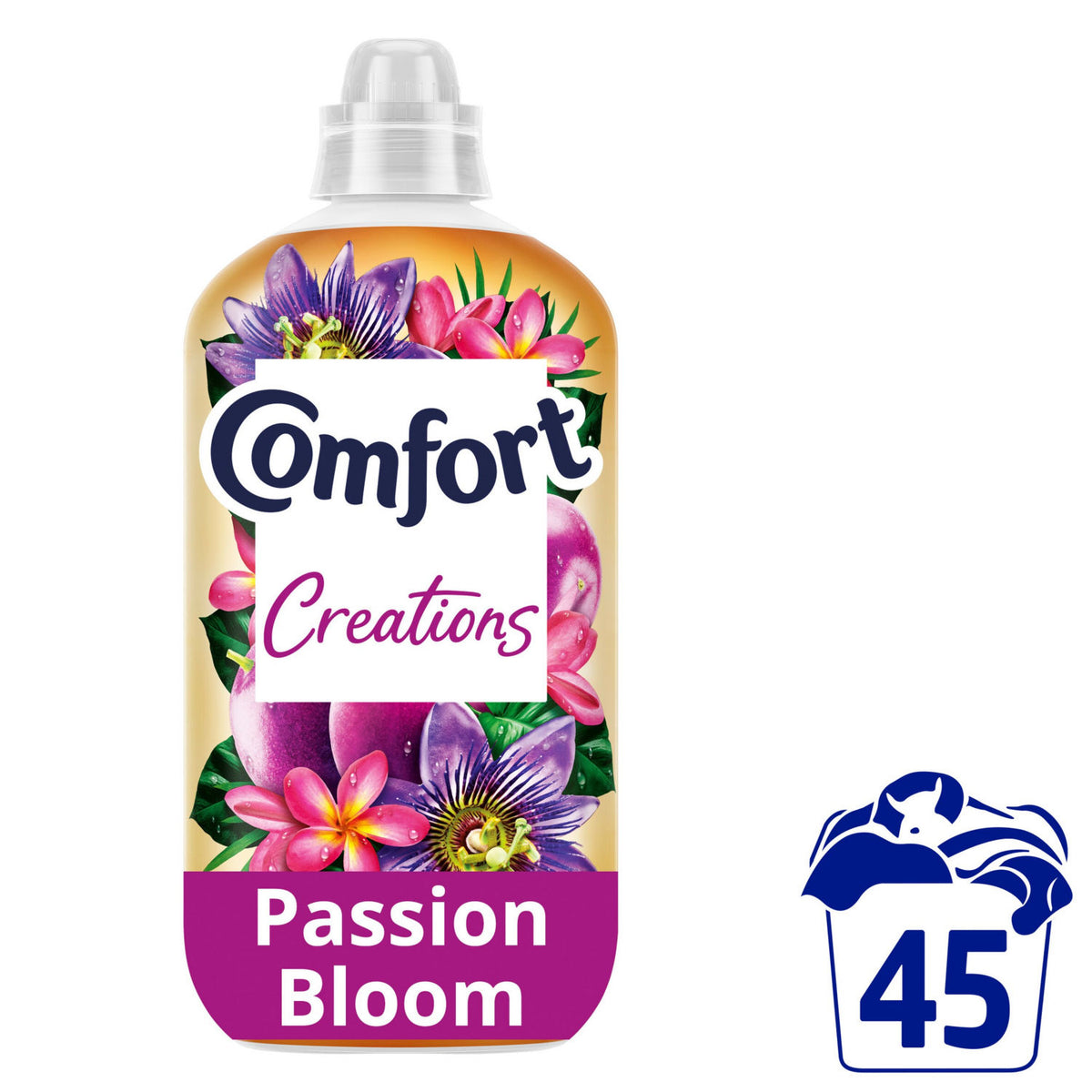 Comfort Passion Bloom fabric conditioner 1.35L, UK version