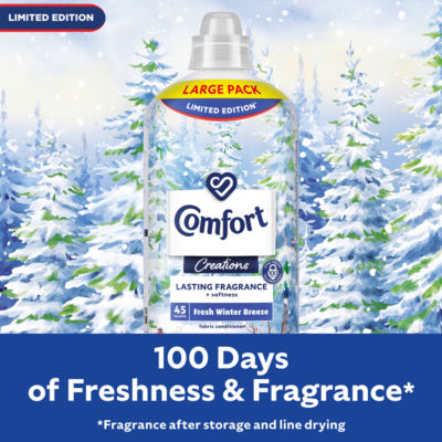 Comfort Creations Fresh Winter Breeze fabric conditioner 1.35L, imported from the UK