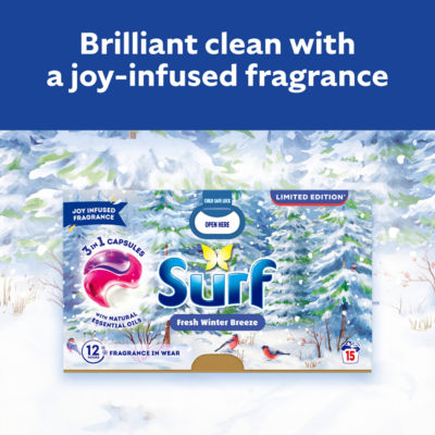 Surf laundry capsules Winter Breeze 15 washes, imported from the UK