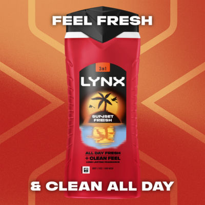 Lynx Sunset Fresh body wash 500ml (British brand)