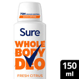 Sure Fresh Citrus Whole Body Deodorant 150 ml - British product