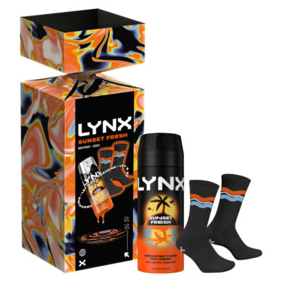 Lynx Sunset Fresh body spray and socks gift set - British product
