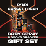 Lynx Sunset Fresh body spray and socks gift set - British product