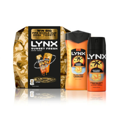 Lynx Sunset Fresh gift set body wash and spray - imported from the UK