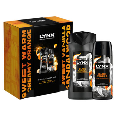 Lynx Black Vanilla gift set 2 piece, UK version
