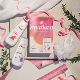 Dove gift set with body washes and shower puff, imported from the UK