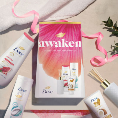 Dove Awaken Collection gift set 3 piece, imported from the UK