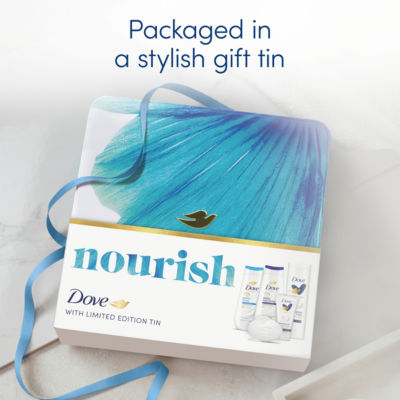 Dove Nourish Tin Collection 5-piece gift set, UK version