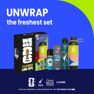 Dove Men+Care Lynx Sure gift set with water bottle 3 piece, UK version