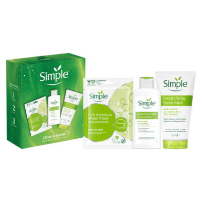 Simple Clean & Fresh gift set 3 piece (British brand)