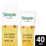 Simple invisible UV fluid SPF 50 40ml, imported from the UK