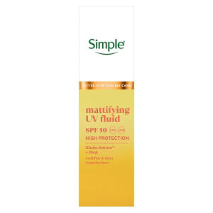 Simple Mattifying UV Fluid 40ml, imported from the UK