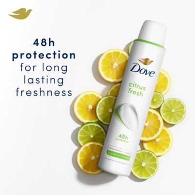 Dove Citrus Fresh anti-perspirant aerosol 200ml (British brand)