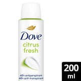 Dove Citrus Fresh anti-perspirant aerosol 200ml (British brand)