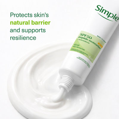 Simple Kind to Skin SPF 50 peptide moisturiser 40ml, UK version